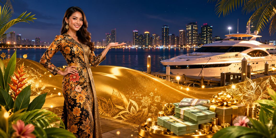 Paparan cashback bonus dalam gaya batik Penang di platform luckin